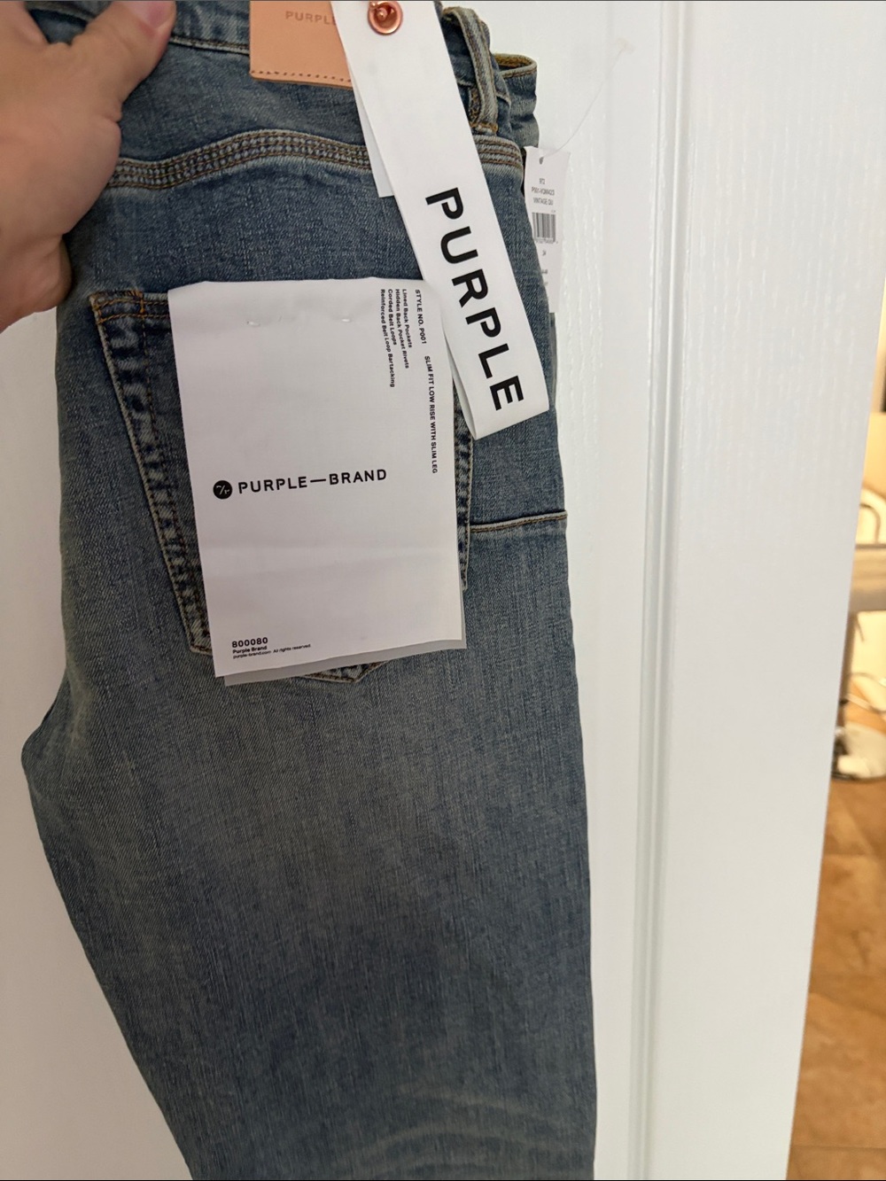 Purple Brand Men’s Slim Straight Jeans - Light Blue